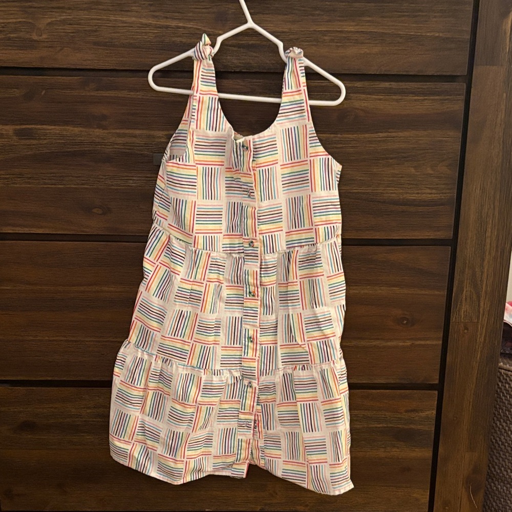 Girls' Multicolor Stripe Tie-Shoulder Romper